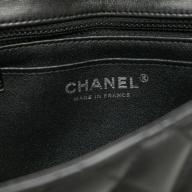 シャネル マトラッセ ココマーク ミニ チェーンショルダーバッグ ブラック ラムスキン レディース CHANEL 【中古】