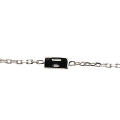 グッチ シルバー K18WG ホワイトゴールド アメジスト キューブ ロゴ ペンダント ネックレス レディース GUCCI 中古