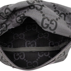 グッチ GGナイロン ウエストバッグ ボディバッグ 767934 グレー ナイロン レザー レディース GUCCI 【中古】