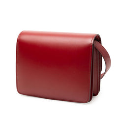 セリーヌ クラシックボックス ショルダーバッグ レッド ゴールド レザー レディース CELINE 【中古】