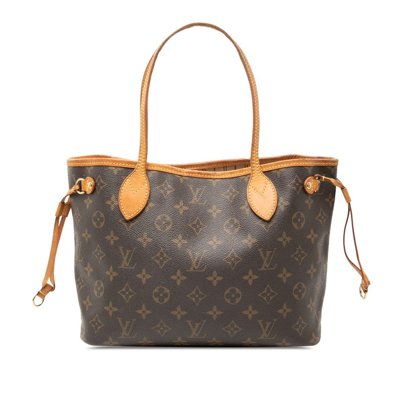 ルイ ヴィトン モノグラム ネヴァーフルPM ハンドバッグ トートバッグ M40155 ブラウン PVC レザー レディース LOUIS VUITTON 【中古】