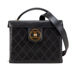 シャネル ビコローレ ココマーク バニティバッグ ショルダーバッグ 2WAY ブラック レザー レディース CHANEL 【中古】