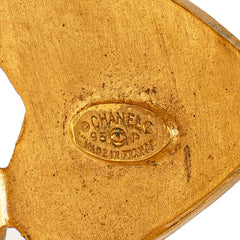 シャネル ヴィンテージ ココマーク ハート モチーフ バングル ゴールド メッキ レディース CHANEL 【中古】