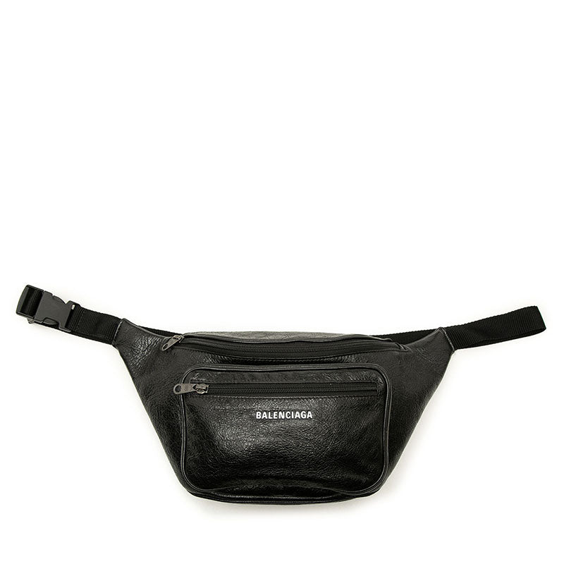 バレンシアガ グラフィティ エクスプローラー ボディバッグ ウエストバッグ 529550 ブラック レザー メンズ BALENCIAGA 中古