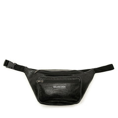 バレンシアガ グラフィティ エクスプローラー ボディバッグ ウエストバッグ 529550 ブラック レザー メンズ BALENCIAGA 中古