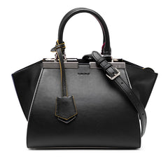 フェンディ ミニ トロワージュ ハンドバッグ ショルダーバッグ 2WAY 8BH333 ブラック カーフ レディース FENDI 【中古】