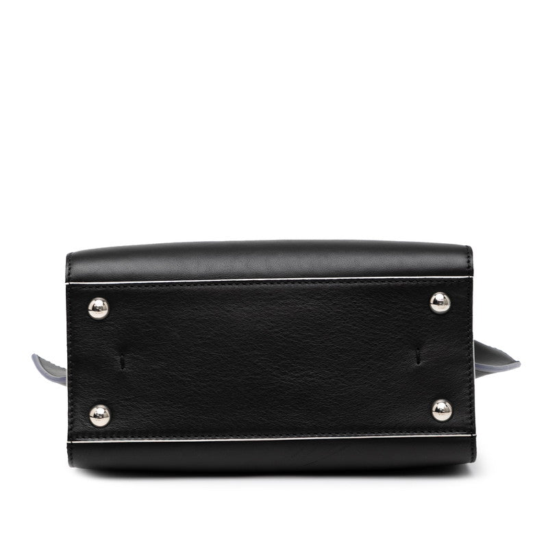 フェンディ ミニ トロワージュ ハンドバッグ ショルダーバッグ 2WAY 8BH333 ブラック カーフ レディース FENDI 【中古】