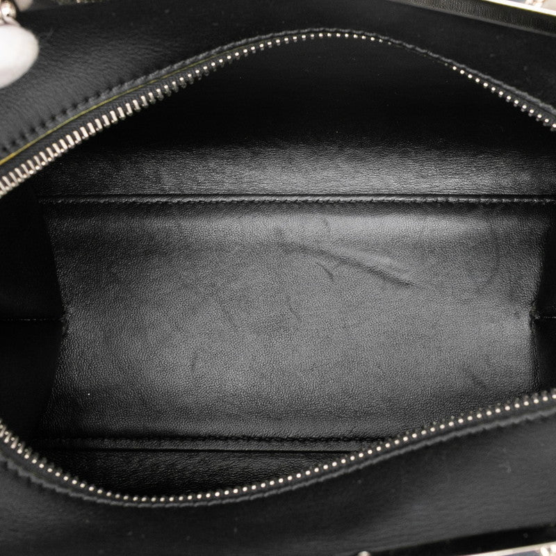 フェンディ ミニ トロワージュ ハンドバッグ ショルダーバッグ 2WAY 8BH333 ブラック カーフ レディース FENDI 【中古】
