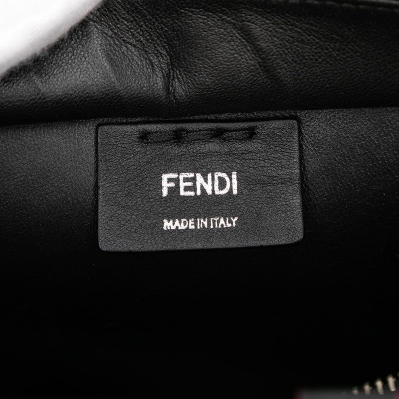 フェンディ ミニ トロワージュ ハンドバッグ ショルダーバッグ 2WAY 8BH333 ブラック カーフ レディース FENDI 【中古】
