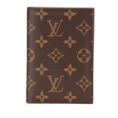 ルイ ヴィトン モノグラム クーヴェルテュール パスポール NM パスポートケース M64502 ブラウン PVC レザー レディース LOUIS VUITTON 【中古】