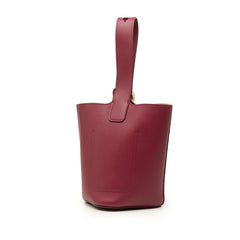 ロエベ ぺブル バケット ミニ ハンドバッグ ショルダーバッグ 2WAY パープル系 レザー レディース LOEWE 中古