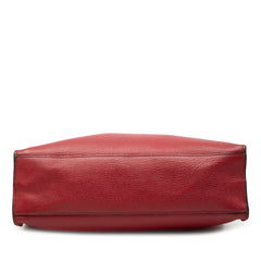 プラダ トートバッグ レッド レザー レディース PRADA 【中古】