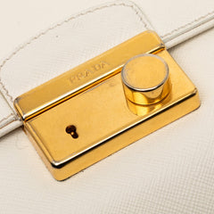プラダ ハンドバッグ ショルダーバッグ 2WAY ホワイト サフィアーノレザー レディース PRADA 【中古】