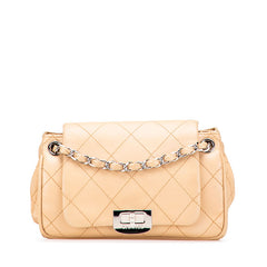 シャネル シャネル 2.55 チェーン ショルダーバッグ ハンドバッグ ベージュ ラムスキン レディース CHANEL 【中古】