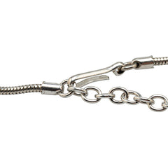 シャネル ロゴ チェーンペンダント ネックレス シルバー ブラック メタル レディース CHANEL 【中古】