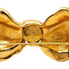 シャネル リボン モチーフ ブローチ ゴールド メッキ レディース CHANEL 【中古】