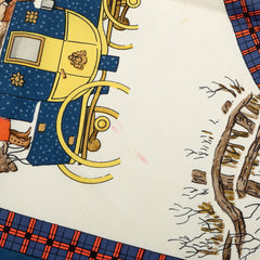 エルメス カレ90 BULL＆MOUTH WESTERN COACH OFFICE 郵便馬車 スカーフ マルチカラー シルク レディース HERMES 中古