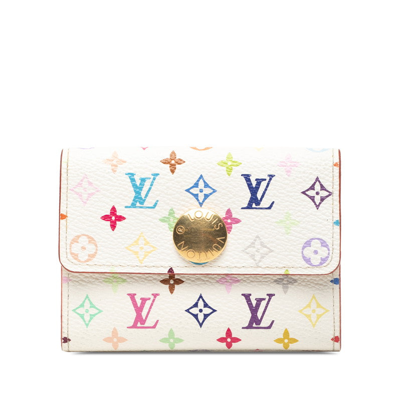 ルイ ヴィトン モノグラム マルチカラー ポルトモネ コージー コインケース M60006 ブロン ホワイト PVC レディース LOUIS VUITTON 【中古】