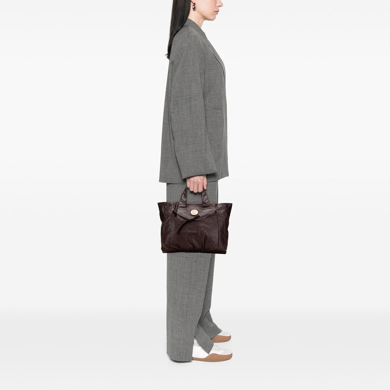 グッチ グッチシマ ヒステリア ハンドバッグ トートバッグ 197022 ブラウン レザー レディース GUCCI 【中古】
