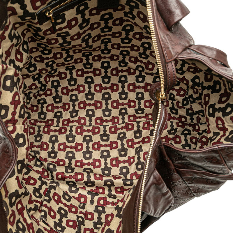 グッチ グッチシマ ヒステリア ハンドバッグ トートバッグ 197022 ブラウン レザー レディース GUCCI 【中古】