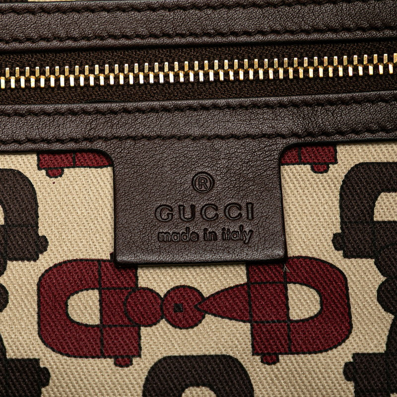 グッチ グッチシマ ヒステリア ハンドバッグ トートバッグ 197022 ブラウン レザー レディース GUCCI 【中古】