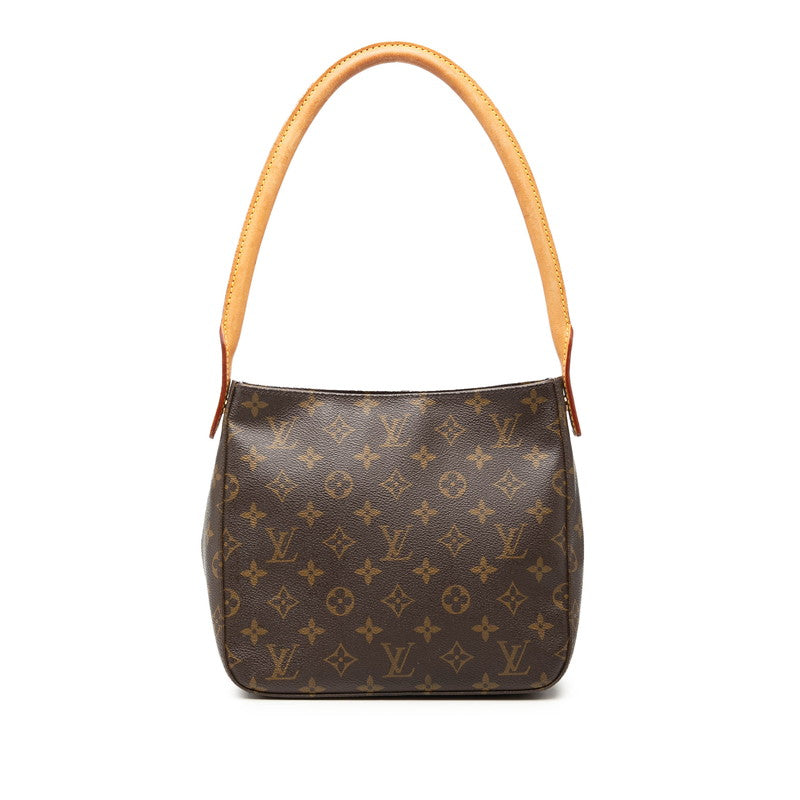 ルイ ヴィトン モノグラム ルーピングMM ワンショルダーバッグ M51146 ブラウン PVC レザー レディース LOUIS VUITTON 【中古】
