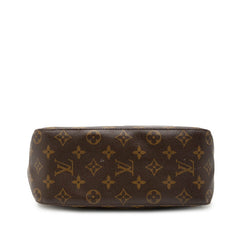 ルイ ヴィトン モノグラム ルーピングMM ワンショルダーバッグ M51146 ブラウン PVC レザー レディース LOUIS VUITTON 【中古】