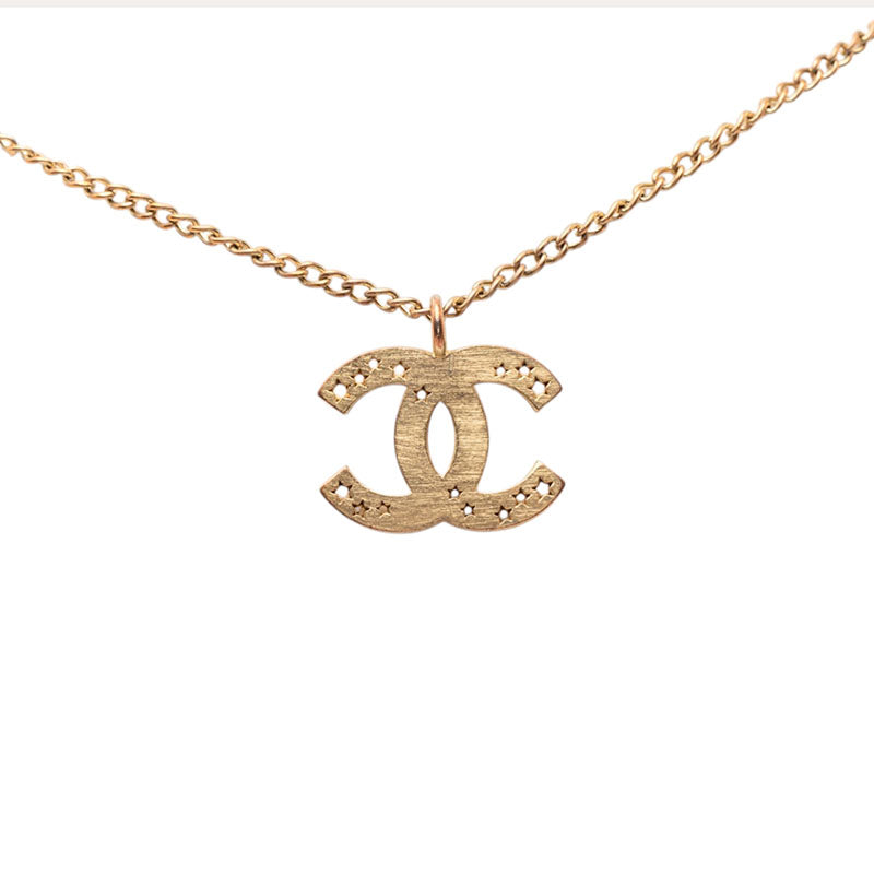 シャネル ココマーク スター モチーフ ネックレス ゴールド メッキ レディース CHANEL 【中古】