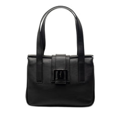 サルヴァトーレフェラガモ ハンドバッグ トートバッグ ブラック レザー レディース Salvatore Ferragamo 【中古】