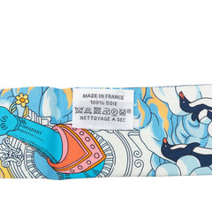 エルメス ツイリー Sur Mon Nuage 私の雲 スカーフ ブルー系 マルチカラー シルク レディース HERMES 【中古】
