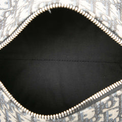 ディオール オブリーク ローラー ショルダーバッグ ネイビー ベージュ キャンバス レザー レディース Dior 【中古】