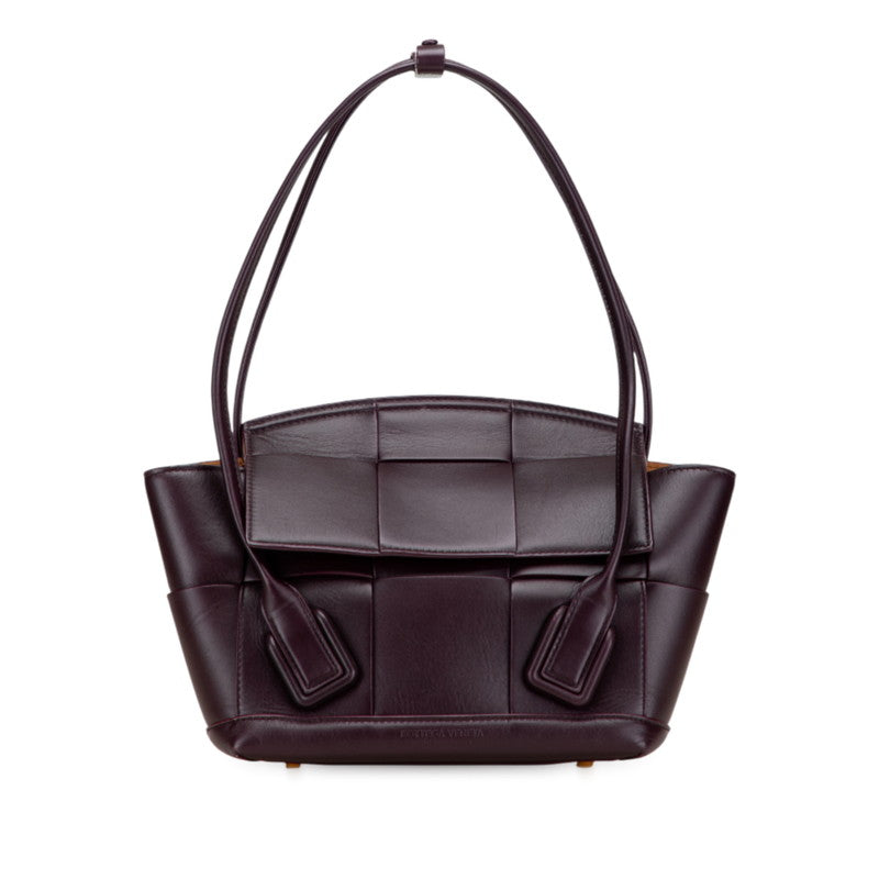 ボッテガヴェネタ マキシイントレチャート スモール ザ アルコ トートバッグ パープル レザー レディース BOTTEGAVENETA 【中古】