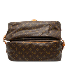 ルイ ヴィトン モノグラム ソミュール35 斜め掛け ショルダーバッグ M42254 ブラウン PVC レザー レディース LOUIS VUITTON 【中古】