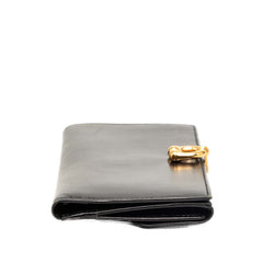 グッチ オールド ホースビット 長財布 035 661 1686 ブラック レザー レディース GUCCI 【中古】