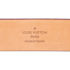 ルイ ヴィトン サンチュール LVイニシャル ベルト 100/40 ブラウン ゴールド レザー メッキ メンズ LOUIS VUITTON 【中古】