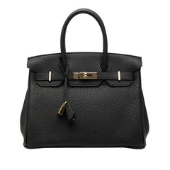 エルメス バーキン30 ハンドバッグ 内縫い K刻印 2025年 ブラック ゴールド金具 トゴ レディース HERMES 中古