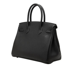 エルメス バーキン30 ハンドバッグ 内縫い K刻印 2025年 ブラック ゴールド金具 トゴ レディース HERMES 中古