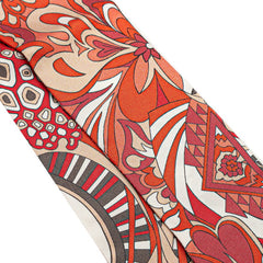 エルメス ツイリー LES FLOTS DU CHEVAL 馬への表彰 スカーフ レッド ホワイト マルチカラー シルク レディース HERMES 【中古】