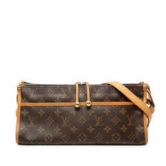 ルイ ヴィトン モノグラム ポパンクール ロン 斜め掛け ショルダーバッグ M40008 ブラウン PVC レザー レディース LOUIS VUITTON 【中古】