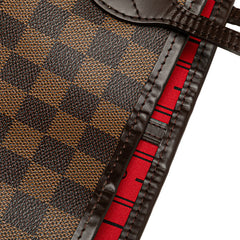 ルイ ヴィトン ダミエ ネヴァーフルMM トートバッグ ハンドバッグ N51105 ブラウン PVC レザー レディース LOUIS VUITTON 【中古】