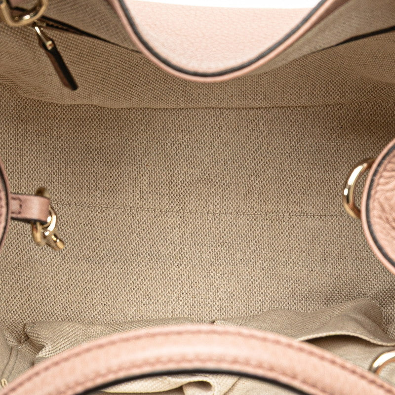 グッチ ソーホー インターロッキングＧ ハンドバッグ ショルダーバッグ２WAY 336751 ピンク ベージュ レザー レディース GUCCI 【中古】