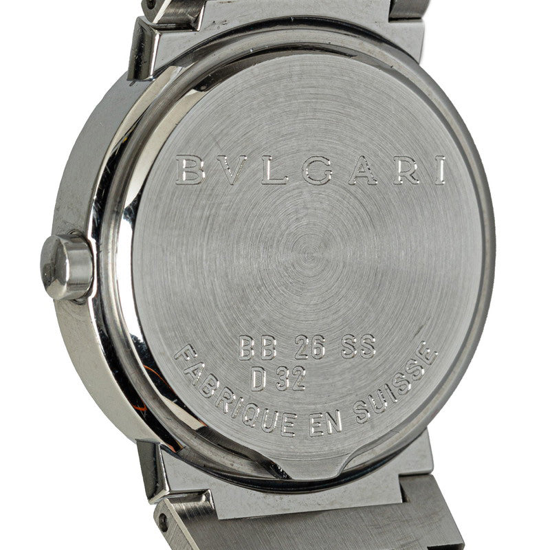 ブルガリ ブルガリブルガリ 腕時計 BB26SS クオーツ ブラック文字盤 ステンレススチール レディース BVLGARI 【中古】