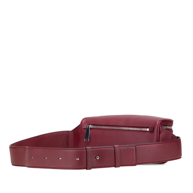 ボッテガヴェネタ マルコポーロ ベルトバッグ ボディバッグ ワインレッド レザー メンズ BOTTEGAVENETA 【中古】