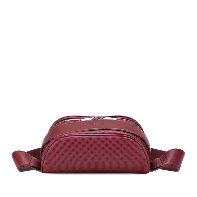 ボッテガヴェネタ マルコポーロ ベルトバッグ ボディバッグ ワインレッド レザー メンズ BOTTEGAVENETA 【中古】