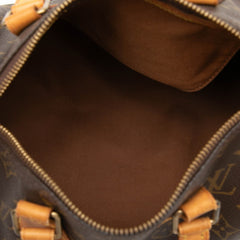 ルイ ヴィトン モノグラム スピーディ25 ミニボストンバッグ ハンドバッグ M41528 ブラウン PVC レザー レディース LOUIS VUITTON 【中古】