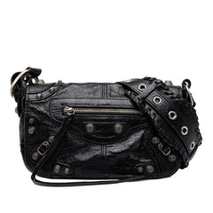 バレンシアガ ル カゴール XS ショルダーバッグ 719082 ブラック レザー レディース BALENCIAGA 中古