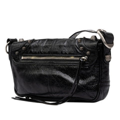 バレンシアガ ル カゴール XS ショルダーバッグ 719082 ブラック レザー レディース BALENCIAGA 中古