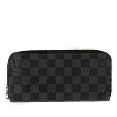 ルイ ヴィトン ダミエ グラフィット ジッピー ウォレット ヴェルティカル ラウンドファスナー 長財布 N63095 ブラック グレー PVC レザー メンズ LOUIS VUITTON 中古