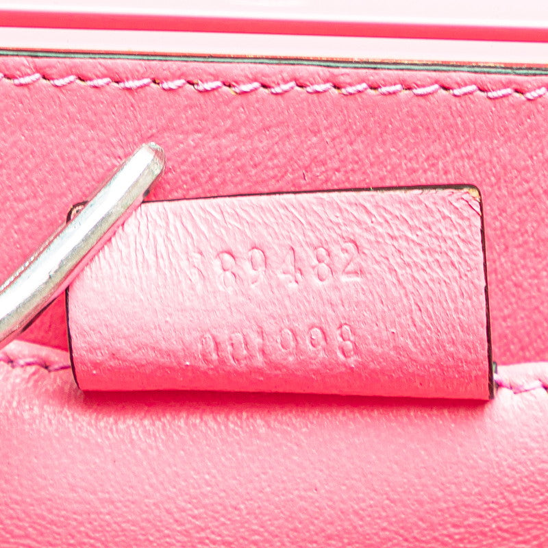 グッチ シルヴィ1969 ハンドバッグ チェーンショルダーバッグ 2WAY 589482 ピンク ゴールド プラスチック レディース GUCCI 【中古】