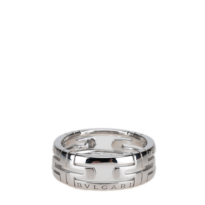 ブルガリ パレンテシ リング 指輪 #60 K18WG ホワイトゴールド メンズ BVLGARI 【中古】